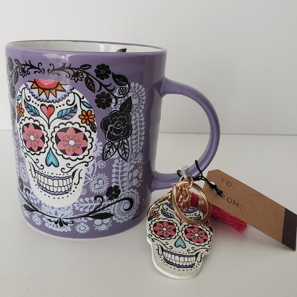 Prima Design Other - Prima Design Ceramic Sugar Skull Mug-Keychain NWT